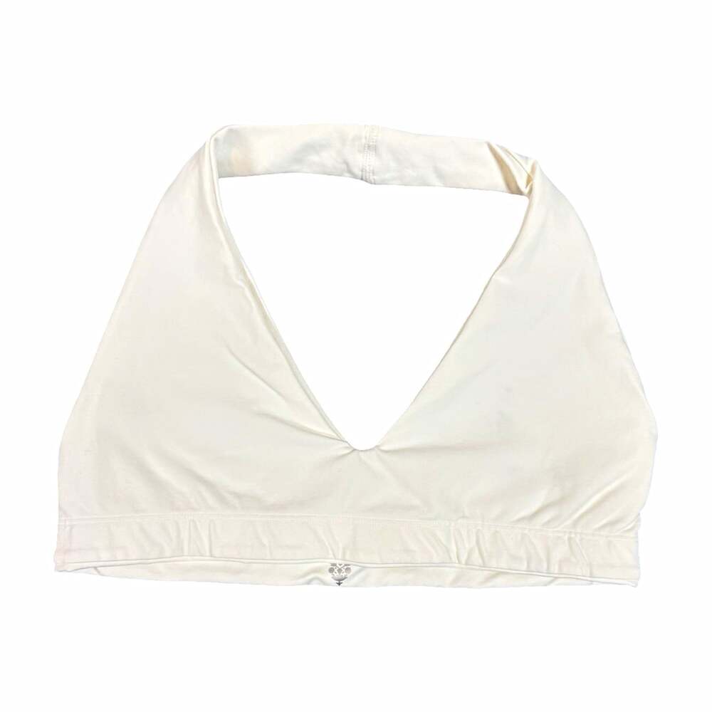 Free People Women's Ivory Halter Triangle Wireless Sports Bra Solid Size S